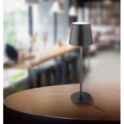 Globo - LED Himmennettävä kosketus ulko lamppu LED/3W/3,7V IP44 1800mAh + USB musta