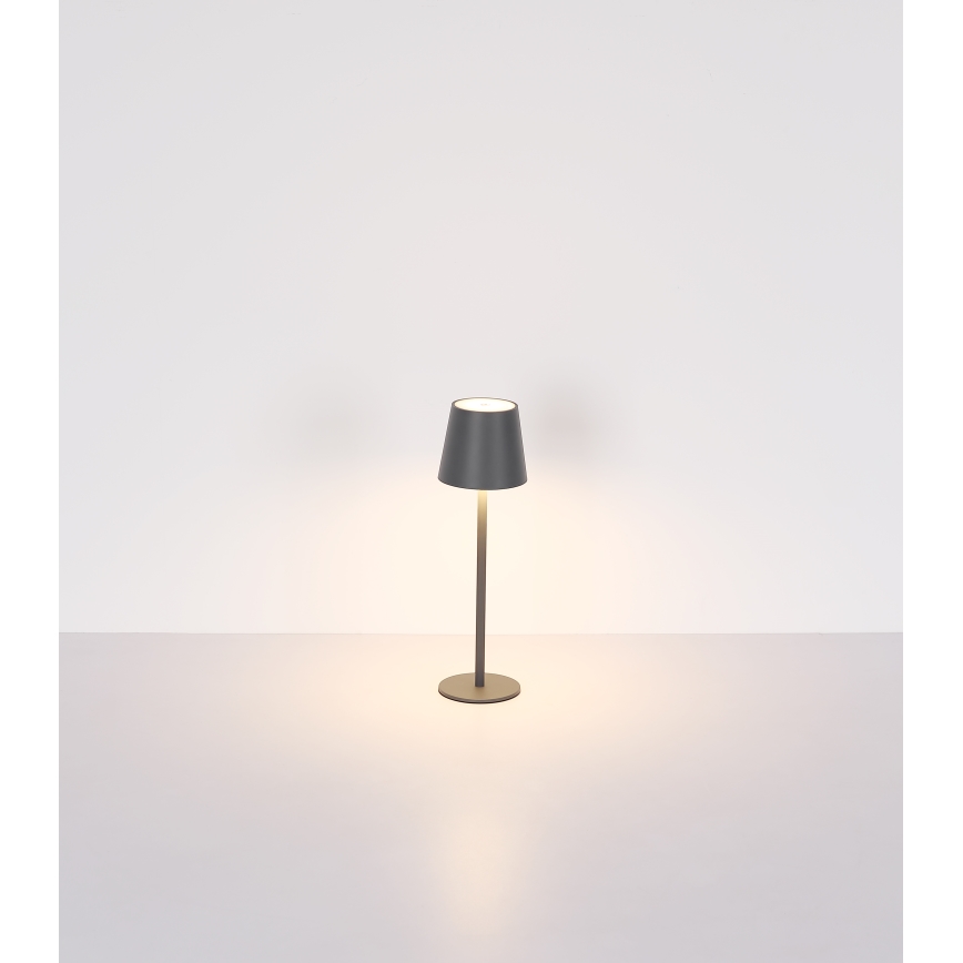 Globo - LED Himmennettävä kosketus ulko lamppu LED/3W/3,7V IP44 1800mAh + USB musta