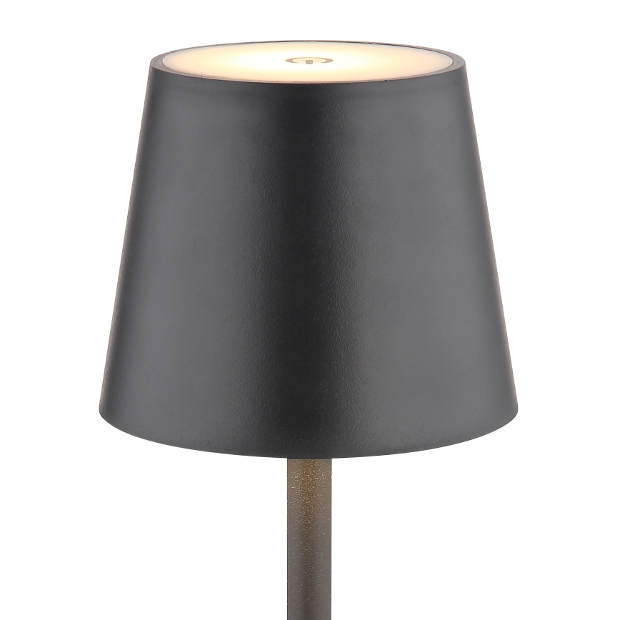 Globo - LED Himmennettävä kosketus ulko lamppu LED/3W/3,7V IP44 1800mAh + USB musta