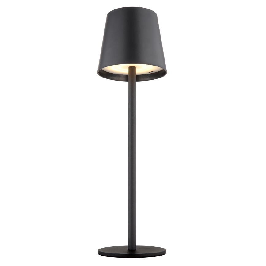 Globo - LED Himmennettävä kosketus ulko lamppu LED/3W/3,7V IP44 1800mAh + USB musta