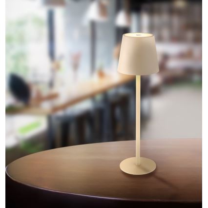 Globo - LED Himmennettävä kosketus ulko lamppu LED/3W/3,7V IP44 1800 mAh USB beige