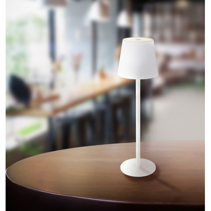 Globo - LED Himmennettävä kosketus ulko lamppu LED/3W/3,7V IP44 1800 mAh USB valkoinen