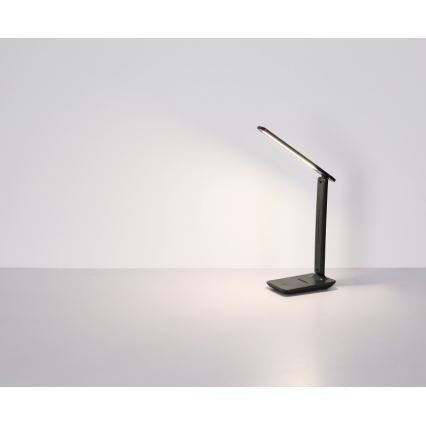 Globo - LED Kosketus himmennettävä ladattava pöytävalaisin LED/5W/5V 2700/4000/6500K 1800 mAh musta