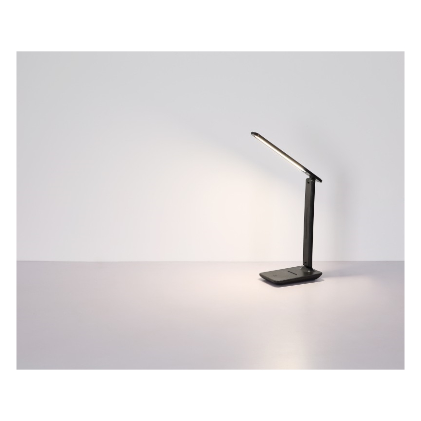 Globo - LED Kosketus himmennettävä ladattava pöytävalaisin LED/5W/5V 2700/4000/6500K 1800 mAh musta