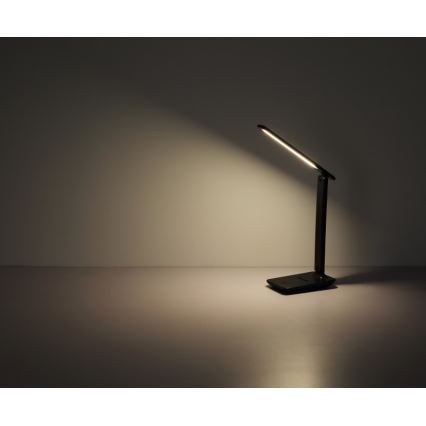 Globo - LED kosketuksella himmennettävä ladattava pöytävalaisin LED/5W/5V 2700/4000/6500K 1800 mAh musta