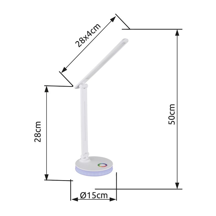 Globo - LED RGBW Himmennettävä kosketuspöytävalaisin LED/5W/230V + LED/2W 2700K/4000K/6500K valkoinen