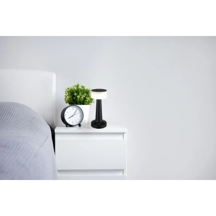 Globo - LED himmennettävä kosketuspöytävalaisin LED/1W/3,7V 2700K/4000K/6500K 800 mAh USB musta