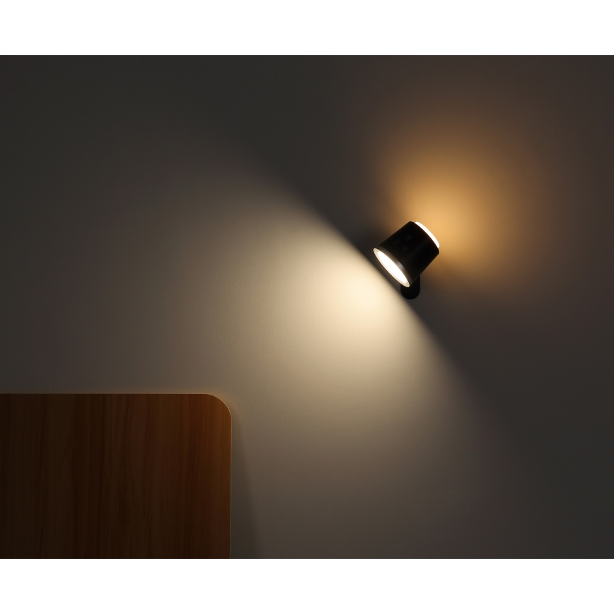 Globo - Himmennettävä LED-kosketuspöytävalaisin 4in1 LED/6W/3,7V 3000K/4000K/6500K 1500 mAh USB musta