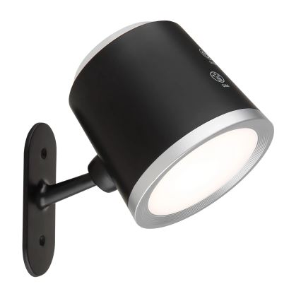 Globo - Himmennettävä LED-kosketuspöytävalaisin 4in1 LED/6W/3,7V 3000K/4000K/6500K 1500 mAh USB musta