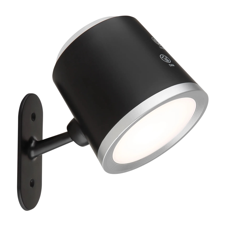 Globo - Himmennettävä LED-kosketuspöytävalaisin 4in1 LED/6W/3,7V 3000K/4000K/6500K 1500 mAh USB musta
