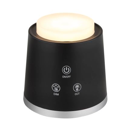 Globo - Himmennettävä LED-kosketuspöytävalaisin 4in1 LED/6W/3,7V 3000K/4000K/6500K 1500 mAh USB musta