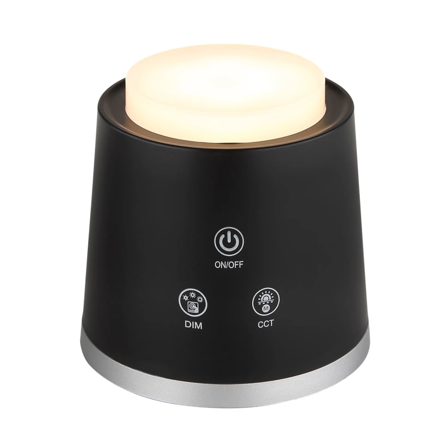 Globo - Himmennettävä LED-kosketuspöytävalaisin 4in1 LED/6W/3,7V 3000K/4000K/6500K 1500 mAh USB musta