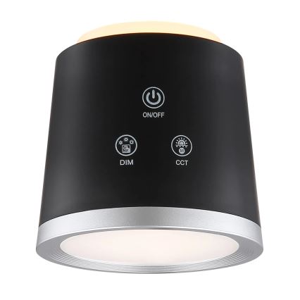 Globo - Himmennettävä LED-kosketuspöytävalaisin 4in1 LED/6W/3,7V 3000K/4000K/6500K 1500 mAh USB musta