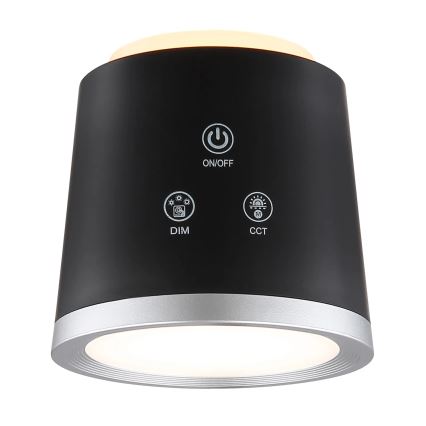Globo - Himmennettävä LED-kosketuspöytävalaisin 4in1 LED/6W/3,7V 3000K/4000K/6500K 1500 mAh USB musta