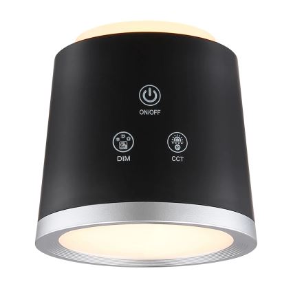 Globo - Himmennettävä LED-kosketuspöytävalaisin 4in1 LED/6W/3,7V 3000K/4000K/6500K 1500 mAh USB musta