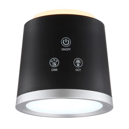 Globo - Himmennettävä LED-kosketuspöytävalaisin 4in1 LED/6W/3,7V 3000K/4000K/6500K 1500 mAh USB musta