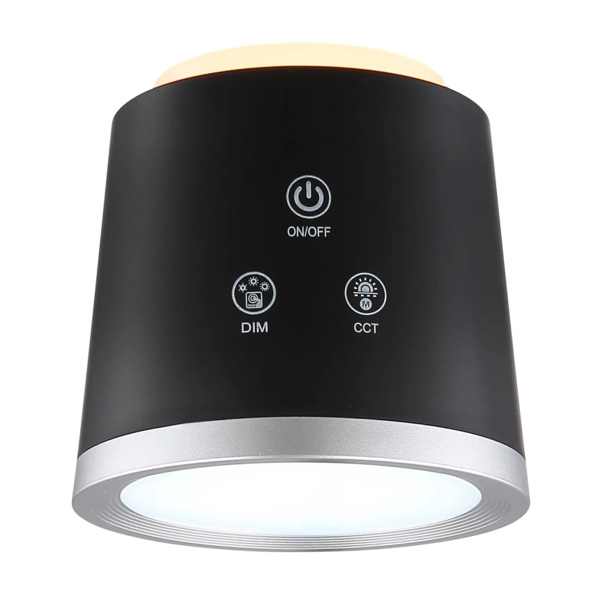 Globo - Himmennettävä LED-kosketuspöytävalaisin 4in1 LED/6W/3,7V 3000K/4000K/6500K 1500 mAh USB musta