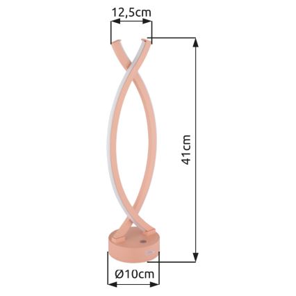 Globo - Himmennettävä LED-kosketuspöytävalaisin LED/1W/3,7V 3000K 1800 mAh USB vaaleanpunainen