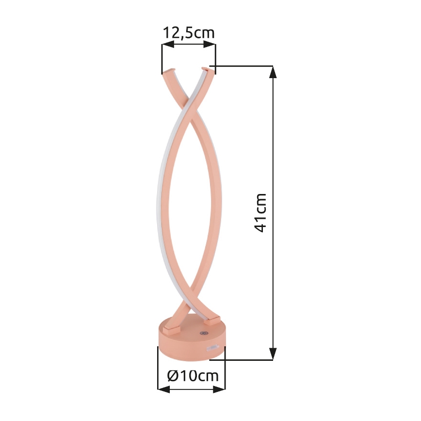 Globo - Himmennettävä LED-kosketuspöytävalaisin LED/1W/3,7V 3000K 1800 mAh USB vaaleanpunainen