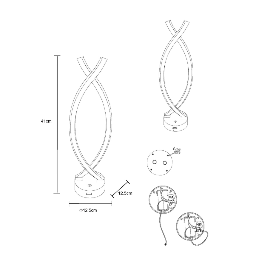 Globo - LED himmennettävä kosketuspöytävalaisin LED/1W/3,7V 3000K 1800 mAh USB musta
