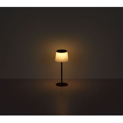 Globo - LED himmennettävä kosketusohjattu ulkokäyttöön tarkoitettu pöytävalaisin LED/1,8W/5V IP44 1800 mAh musta/valkoinen