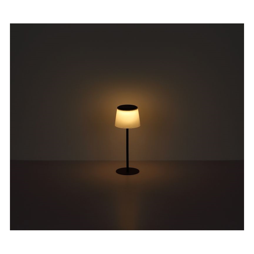Globo - LED himmennettävä kosketusohjattu ulkokäyttöön tarkoitettu pöytävalaisin LED/1,8W/5V IP44 1800 mAh musta/valkoinen