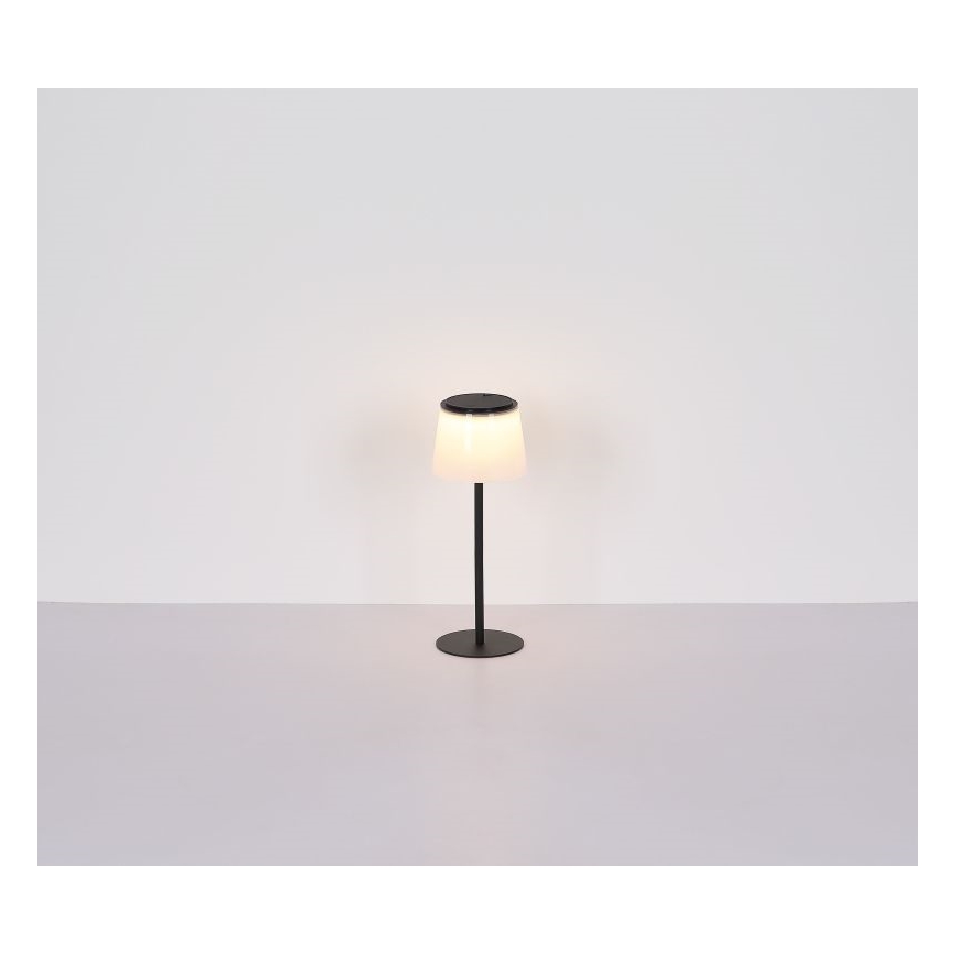 Globo - LED himmennettävä kosketusohjattu ulkokäyttöön tarkoitettu pöytävalaisin LED/1,8W/5V IP44 1800 mAh musta/valkoinen
