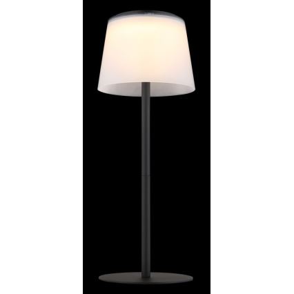Globo - LED himmennettävä kosketusohjattu ulkokäyttöön tarkoitettu pöytävalaisin LED/1,8W/5V IP44 1800 mAh musta/valkoinen