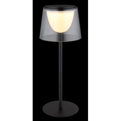 Globo - LED himmennettävä kosketusohjattu ulkokäyttöön tarkoitettu pöytävalaisin LED/1,8W/5V IP44 1800 mAh musta/selkeä