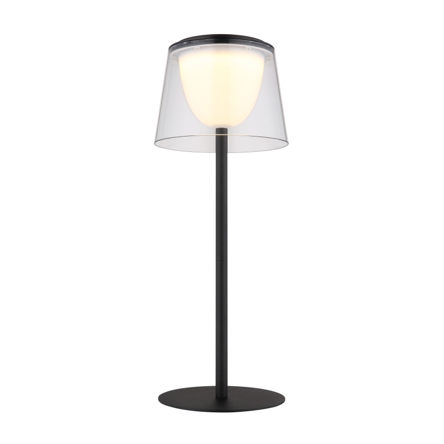 Globo - LED himmennettävä kosketusohjattu ulkokäyttöön tarkoitettu pöytävalaisin LED/1,8W/5V IP44 1800 mAh musta/selkeä
