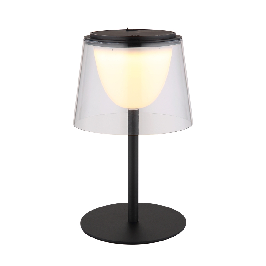 Globo - LED himmennettävä kosketusohjattu ulkokäyttöön tarkoitettu pöytävalaisin LED/1,8W/5V IP44 1800 mAh musta/selkeä