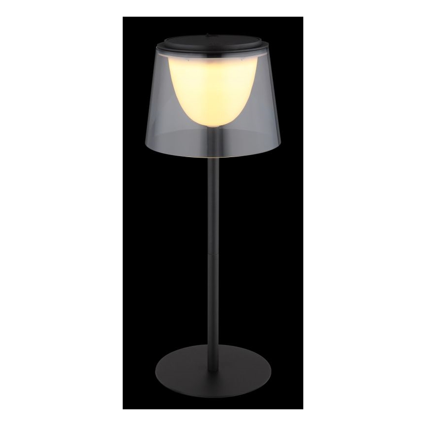 Globo - LED himmennettävä kosketusohjattu ulkokäyttöön tarkoitettu pöytävalaisin LED/1,8W/5V IP44 1800 mAh musta/savunharmaa