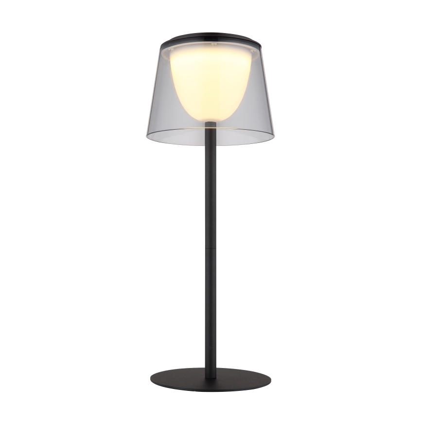 Globo - LED himmennettävä kosketusohjattu ulkokäyttöön tarkoitettu pöytävalaisin LED/1,8W/5V IP44 1800 mAh musta/savunharmaa