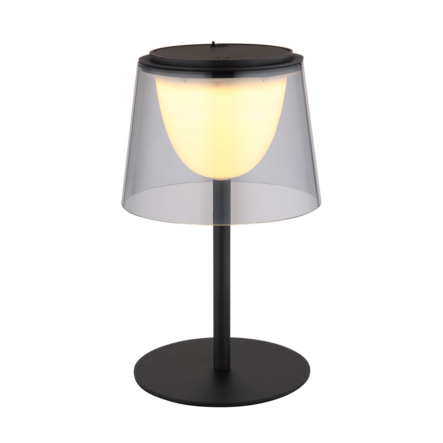 Globo - LED himmennettävä kosketusohjattu ulkokäyttöön tarkoitettu pöytävalaisin LED/1,8W/5V IP44 1800 mAh musta/savunharmaa
