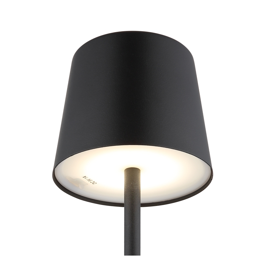 Globo - LED Himmennettävä ulko kosketus pöytävalaisin LED/2W/5V 3000/4000/6000K 2200 mAh IP44 musta