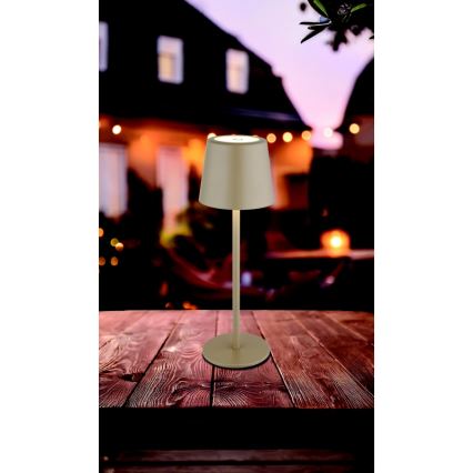 Globo - LED Himmennettävä ulko kosketus pöytävalaisin LED/2W/5V 3000/4000/6000K 2200 mAh IP44 kerma