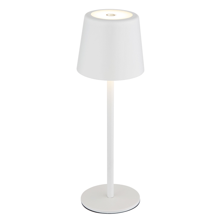 Globo - LED Himmennettävä ulko kosketus pöytävalaisin LED/2W/5V 3000/4000/6000K 2200 mAh IP44 valkoinen