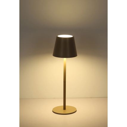 Globo - Himmennettävä kosketusohjattu ladattava ulkokäyttöön tarkoitettu pöytälamppu LED/3W/5V 3000/4000/5000K IP54 1800 mAh
