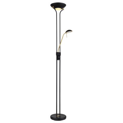 Globo - Himmennettävä LED-lattiavalaisin LED/20W/230V + LED/5,5W 3000K musta/kulta
