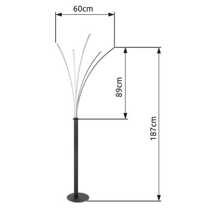 Globo - LED Himmennettävä kosketus lattialamppu LED/36W/230V kiiltävä kromi