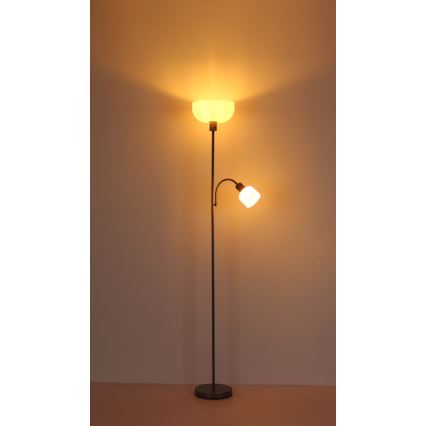 Globo - Lattialamppu 1xE27/40W/230V + 1xE14/25W