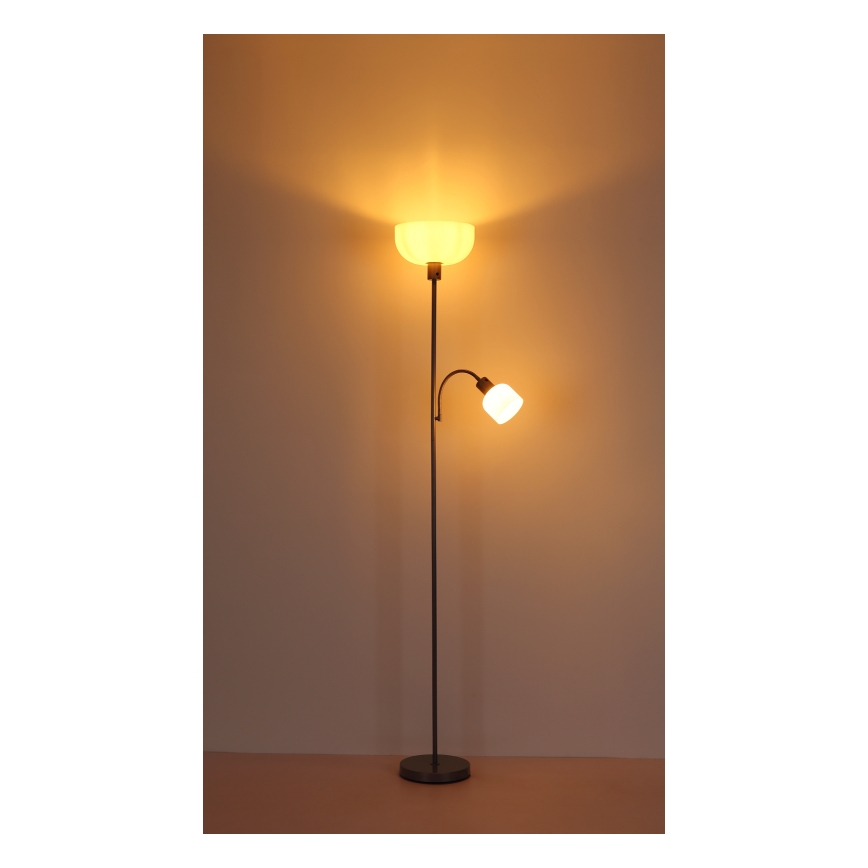 Globo - Lattialamppu 1xE27/40W/230V + 1xE14/25W
