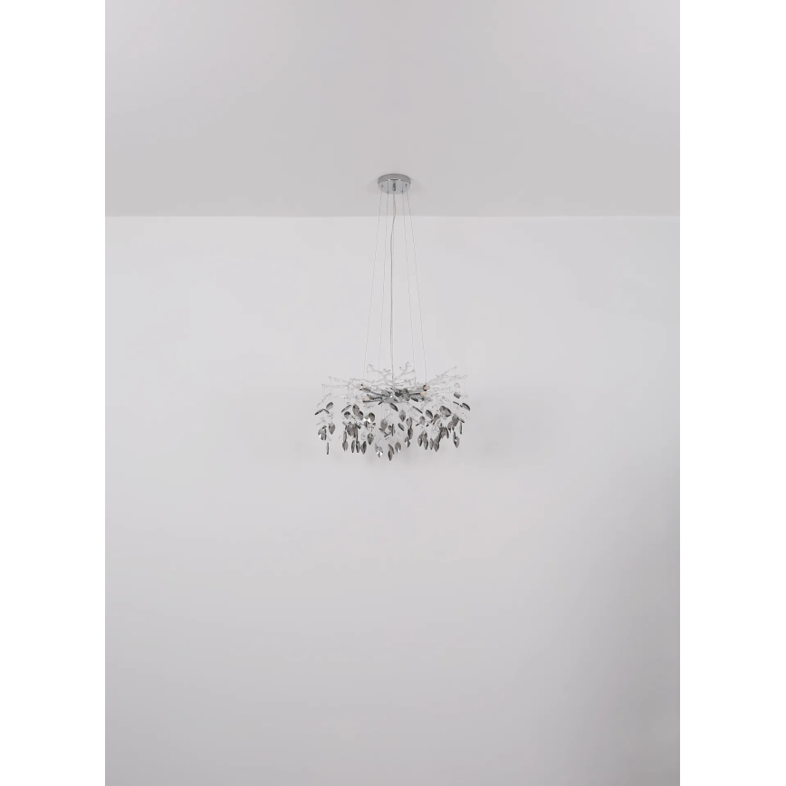 Globo - Kattokruunu johdossa 8xG9/8W/230V halkaisija 61 cm kiiltävä kromi