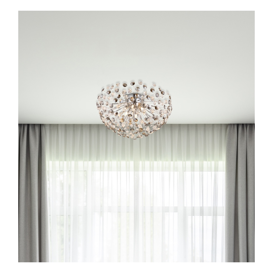 Globo - LED-kattovalaisin 6xG9/3,5W/230V halkaisija 60 cm kiiltävä kromi