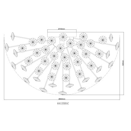 Globo - LED-kattovalaisin 6xG9/3,5W/230V halkaisija 60 cm kiiltävä kromi