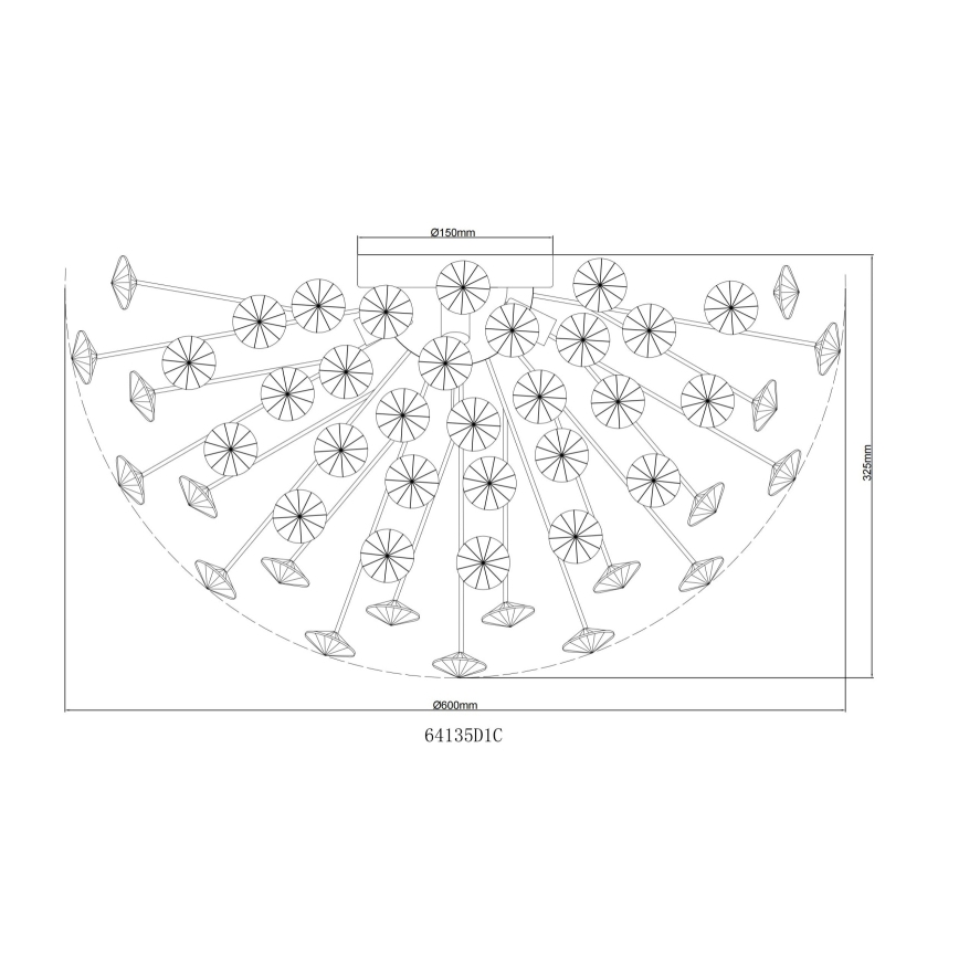 Globo - LED-kattovalaisin 6xG9/3,5W/230V halkaisija 60 cm kiiltävä kromi