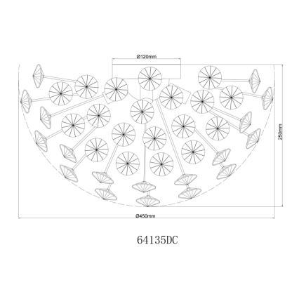 Globo - LED-kattovalaisin 4xG9/3,5W/230V halkaisija 45 cm kiiltävä kromi