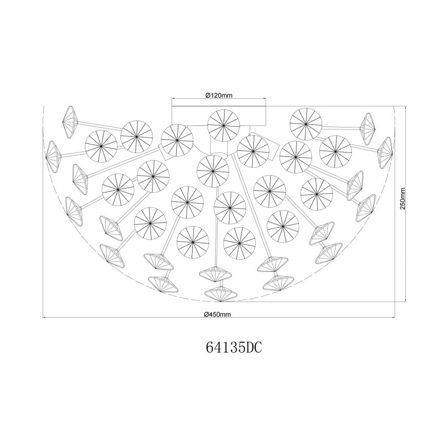 Globo - LED-kattovalaisin 4xG9/3,5W/230V halkaisija 45 cm kiiltävä kromi