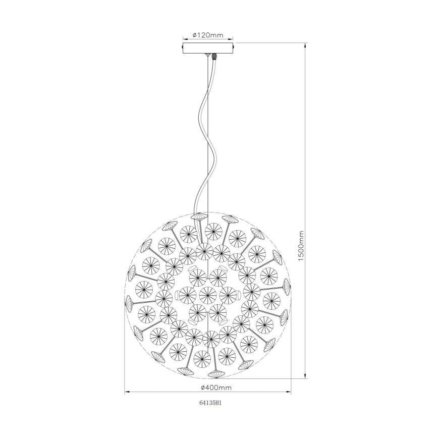 Globo - LED-riippuvalaisin vaijerilla 8xG9/3,5W/230V halkaisija 40 cm kultainen