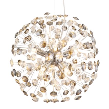 Globo - LED-riippuvalaisin vaijerilla 8xG9/3,5W/230V halkaisija 40 cm kiiltävä kromi